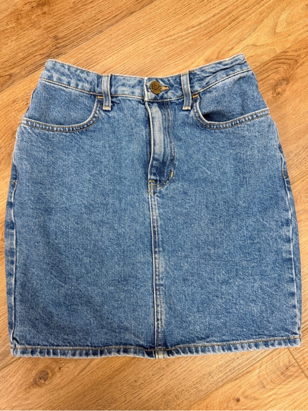 BDG Urban Outfitters High Rise Denim Mini Skirt Blue Y2K Pencil Small